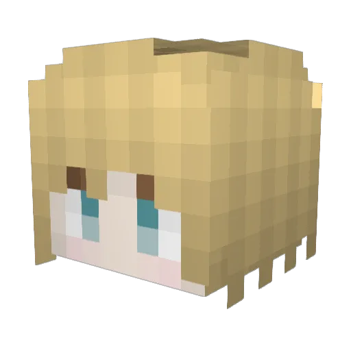 Beitsu Minecraft avatar head, 3D render