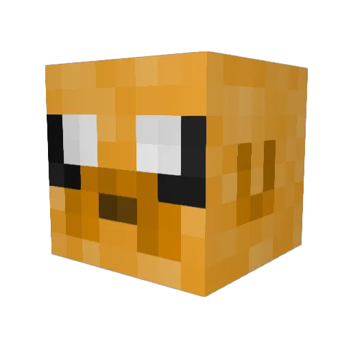 Beityu Minecraft avatar head, 3D render