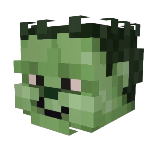 Bejjni Minecraft avatar head, 3D render