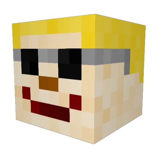 Bejk002 Minecraft avatar head, 3D render