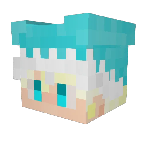BekVibes Minecraft avatar head, 3D render