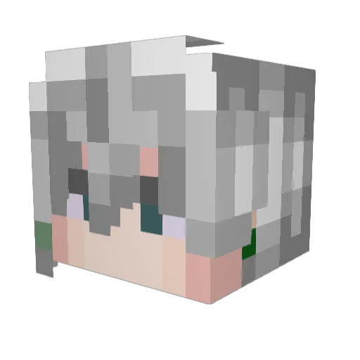 Beka98poD Minecraft avatar head, 3D render