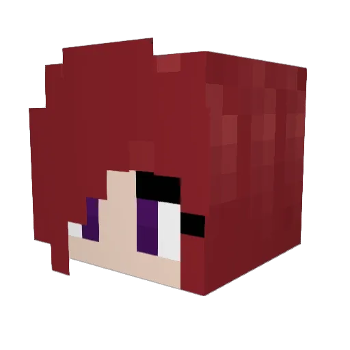 BekahWee Minecraft avatar head, 3D render