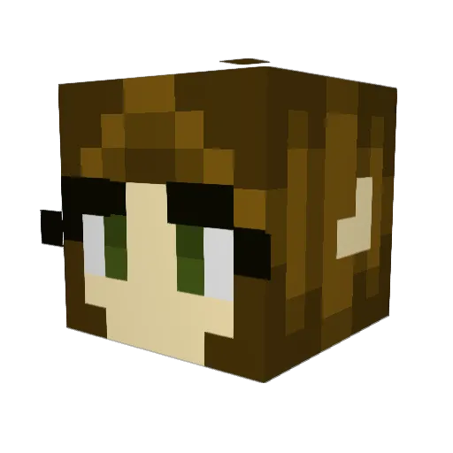 Bekalag Minecraft avatar head, 3D render