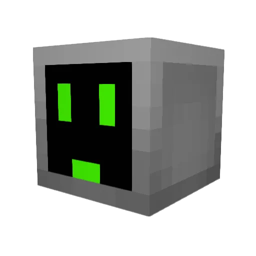 Bekinirobot Minecraft avatar head, 3D render