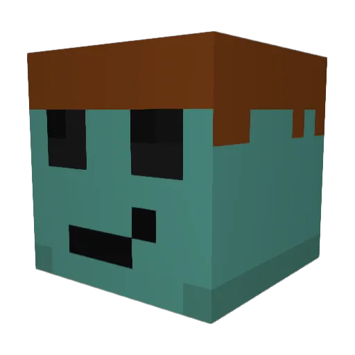 Bekli6 Minecraft avatar head, 3D render
