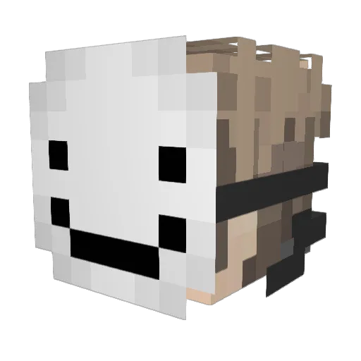 BekoRan Minecraft avatar head, 3D render