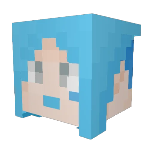 BekoV1 Minecraft avatar head, 3D render
