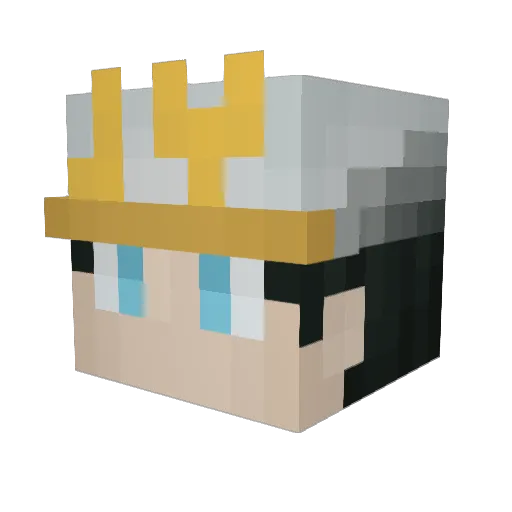 BekoWemo Minecraft avatar head, 3D render