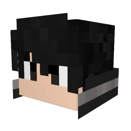 Bekokaan Minecraft avatar head, 3D render