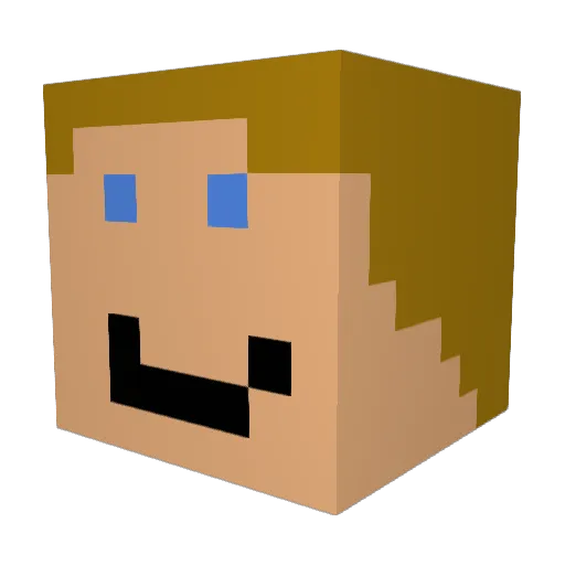 Bekom_ Minecraft avatar head, 3D render