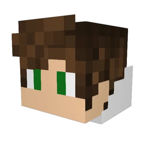 Bekomanden Minecraft avatar head, 3D render