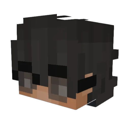 BelOkami_ Minecraft avatar head, 3D render
