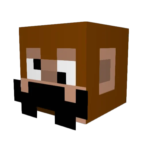BelVaso Minecraft avatar head, 3D render