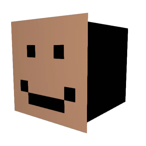 Bela4President Minecraft avatar head, 3D render