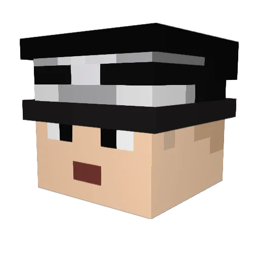 BelaPVP2017 Minecraft avatar head, 3D render