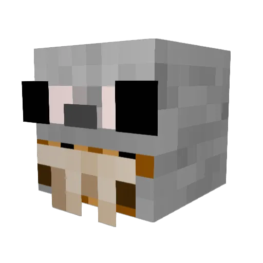Belaboris Minecraft avatar head, 3D render
