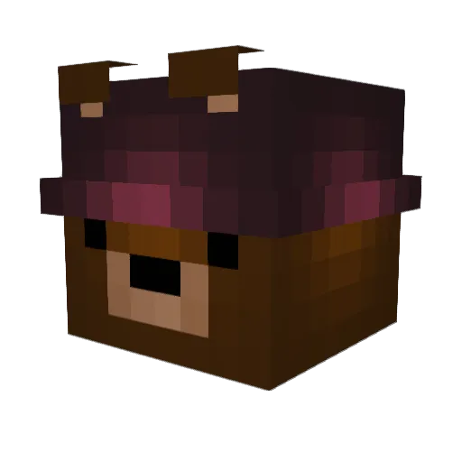 Belaid Minecraft avatar head, 3D render