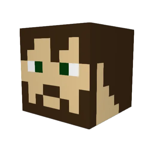 Belatar13 Minecraft avatar head, 3D render