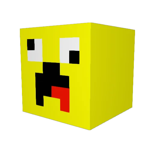BelcherMC Minecraft avatar head, 3D render