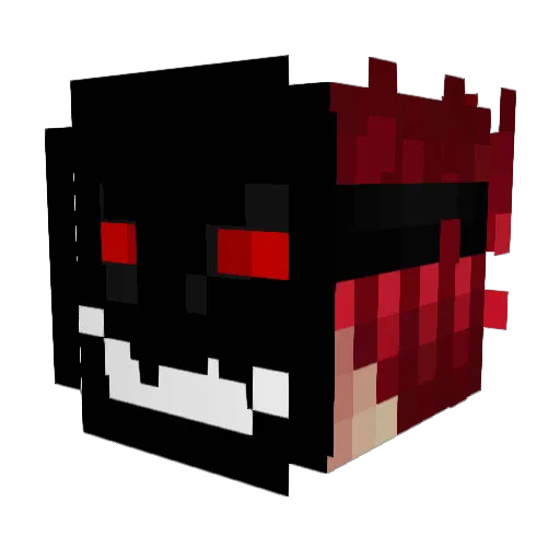 Belcluz Minecraft avatar head, 3D render