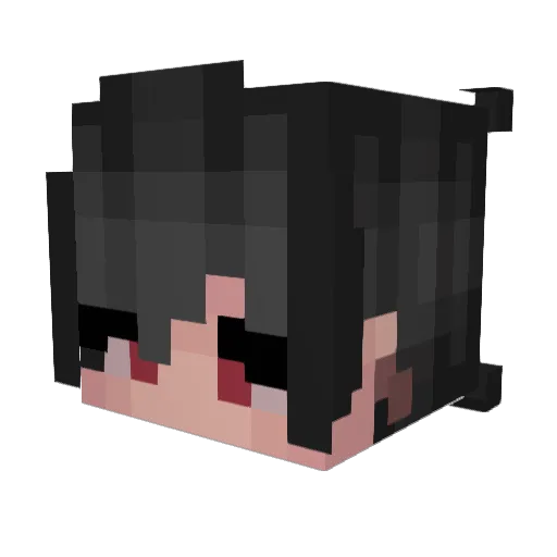 BeleKuda Minecraft avatar head, 3D render