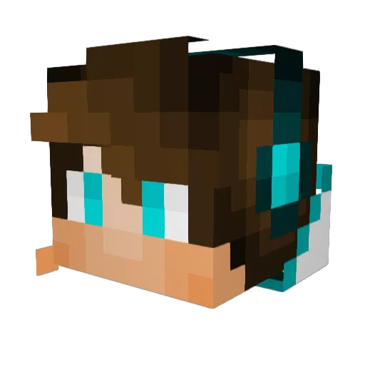 Beledros Minecraft avatar head, 3D render