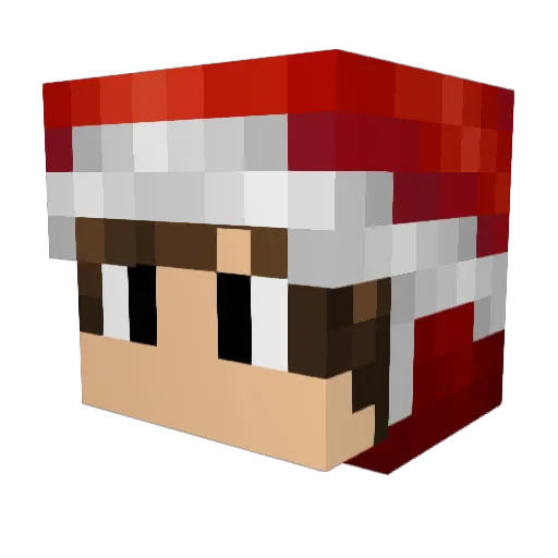 Belefpaz Minecraft avatar head, 3D render