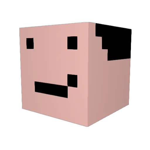 Belek132 Minecraft avatar head, 3D render