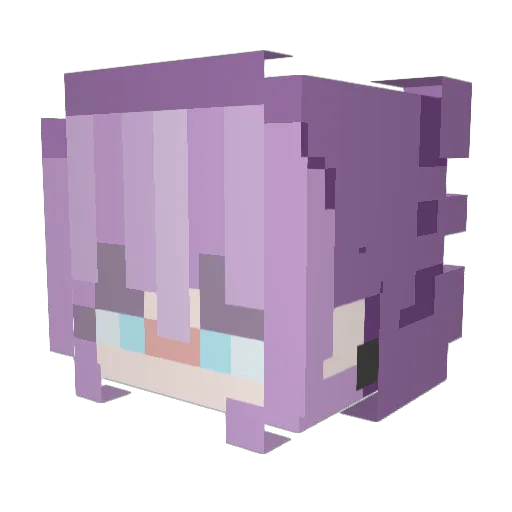 Belen33 Minecraft avatar head, 3D render
