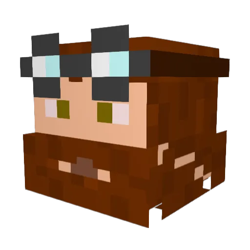 Belfine Minecraft avatar head, 3D render