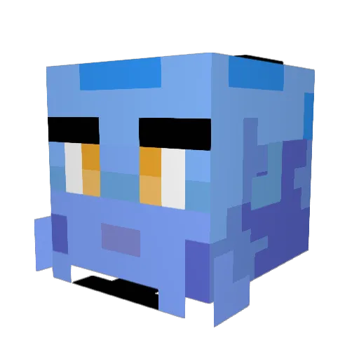 BelgiumBlue Minecraft avatar head, 3D render