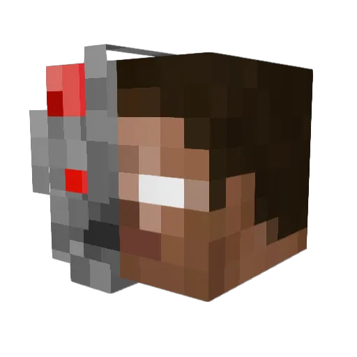 Belial1000 Minecraft avatar head, 3D render