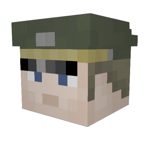 BelicajToKozak Minecraft avatar head, 3D render