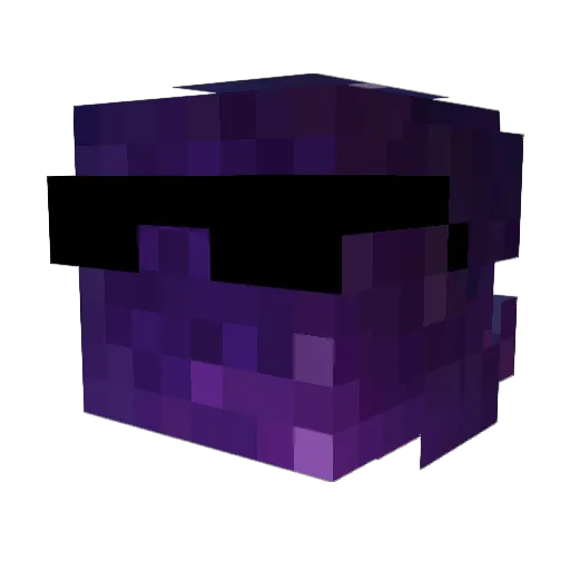 Belighted Minecraft avatar head, 3D render