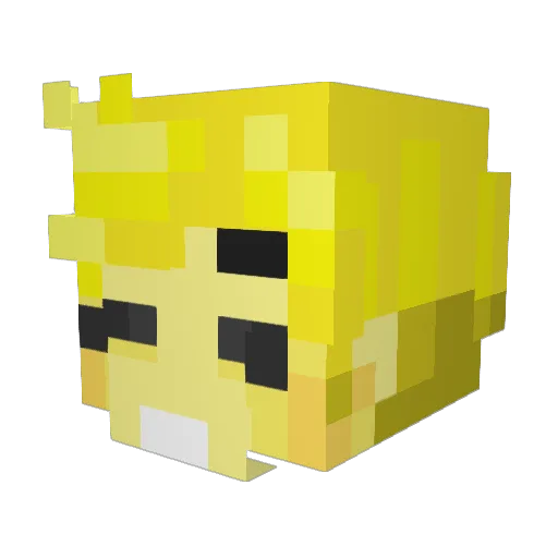 Belikov_ Minecraft avatar head, 3D render