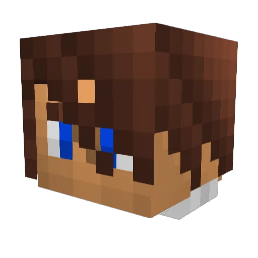 Beliort Minecraft avatar head, 3D render