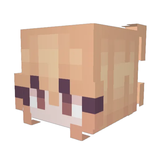 Belkiss Minecraft avatar head, 3D render