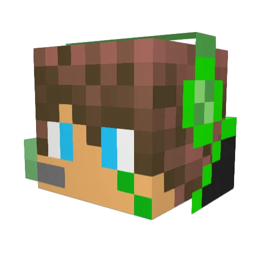 Bell22927 Minecraft avatar head, 3D render