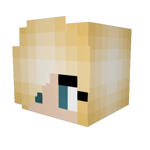 Bell85 Minecraft avatar head, 3D render
