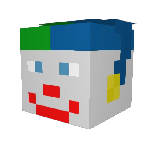 BellIsSmelly Minecraft avatar head, 3D render