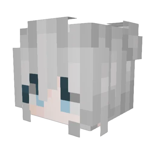 BellTiny Minecraft avatar head, 3D render