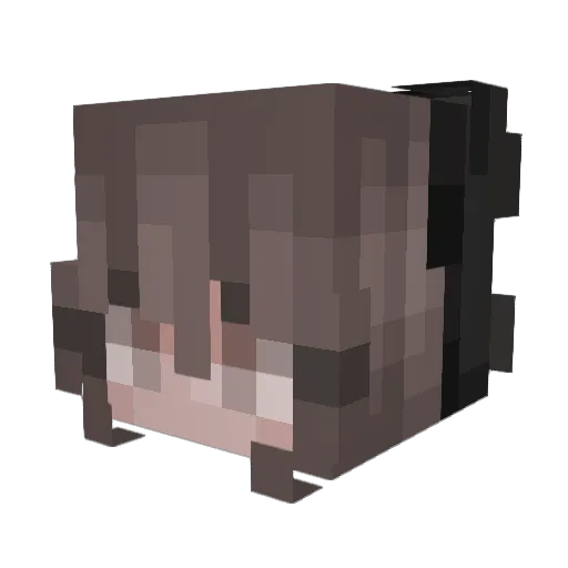 Bella044 Minecraft avatar head, 3D render