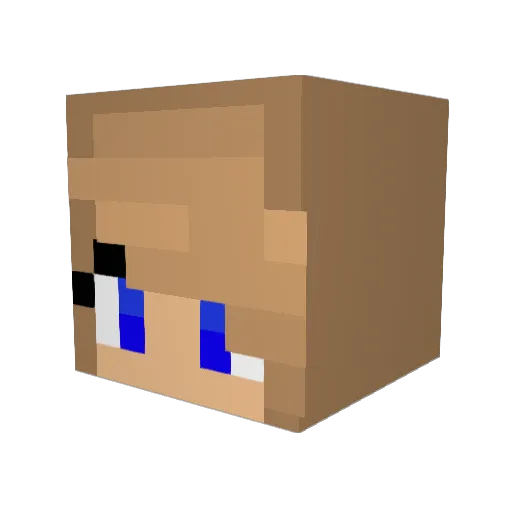 Bella0712 Minecraft avatar head, 3D render