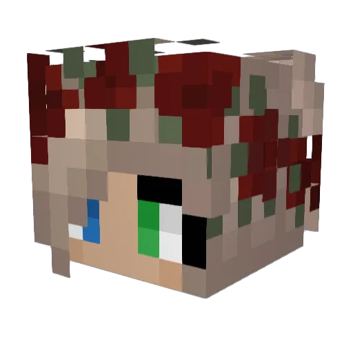 Bella1110 Minecraft avatar head, 3D render