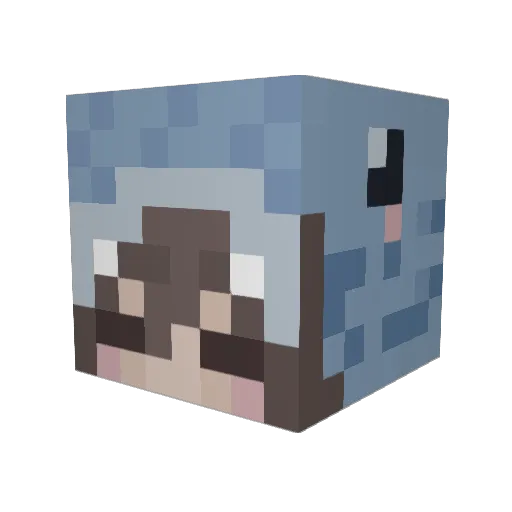 Bella1919191 Minecraft avatar head, 3D render