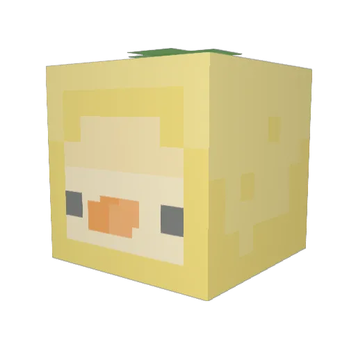 Bella2701 Minecraft avatar head, 3D render