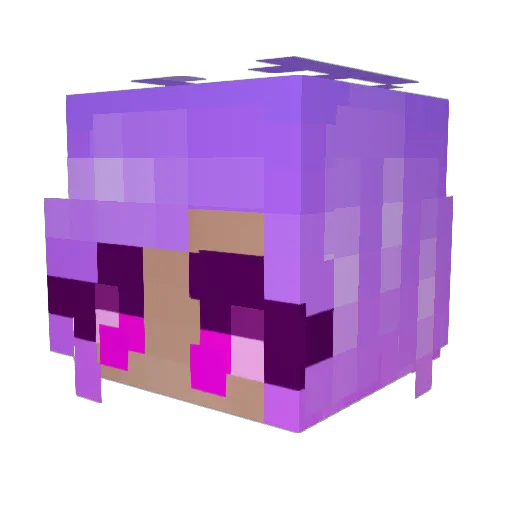 Bella6017 Minecraft avatar head, 3D render