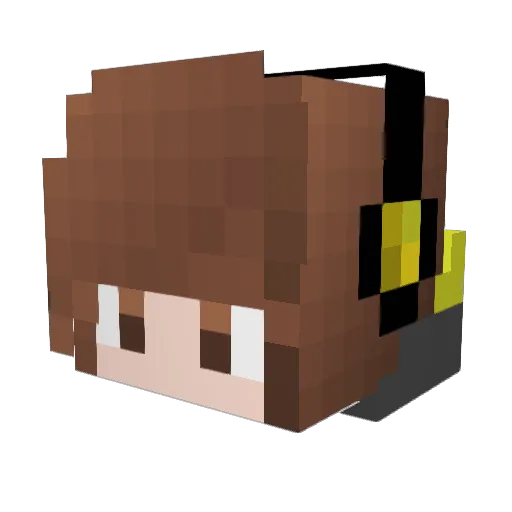 Bella61800 Minecraft avatar head, 3D render