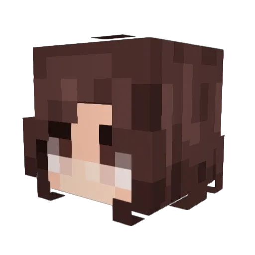 Bella63399 Minecraft avatar head, 3D render